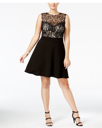 Love Squared Trendy Plus Size Lace Fit Flare Dress