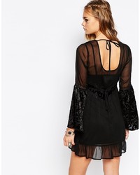 Band of Gypsies Velvet And Lace Swing Dress