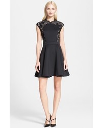 Ted Baker London Vivace Lace Panel Fit Flare Dress