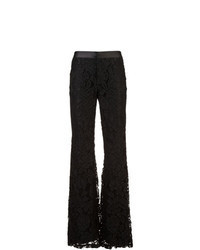 Black Lace Flare Pants