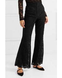 Dolce & Gabbana Cropped Guipure Lace Flared Pants