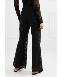 Dolce & Gabbana Cropped Guipure Lace Flared Pants