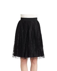 Moschino Cheap And Chic Lace Full Skirt Black