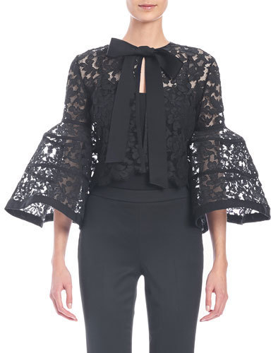 lace bell sleeve jacket