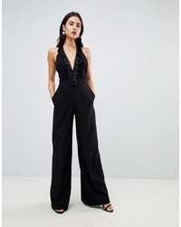ASOS DESIGN Asos Jumpsuit With Lace Top Fringing