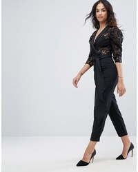 ASOS DESIGN Asos Tux Jumpsuit In Lace With S