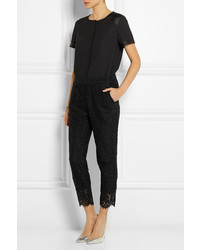 J.Crew Collection Crepe And Lace Jumpsuit
