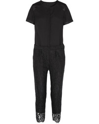 J.Crew Collection Crepe And Lace Jumpsuit