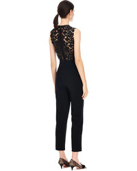 Rebecca Taylor Crepe And Lace Jumpsuit