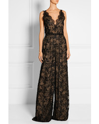 Marchesa Embellished Lace And Tulle Jumpsuit