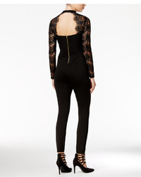 Material Girl Juniors Lace Detail Illusion Jumpsuit Only At Macys