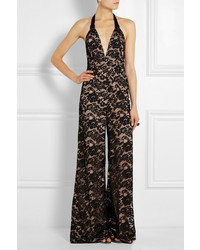 Temperley London Newton Lace And Stretch Silk Jumpsuit