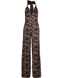 Temperley London Newton Lace And Stretch Silk Jumpsuit
