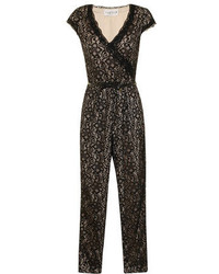 Dorothy Perkins Paper Dolls Black And Cream Lace Jumpsuit