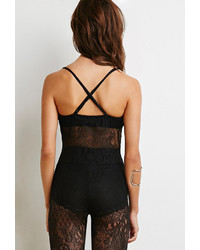 Forever 21 Sheer Lace Cami Jumpsuit