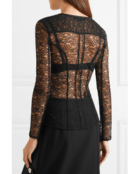 Alexander Wang Faux Med Stretch Lace Top