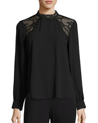 Ivanka Trump Lace Accented Blouse