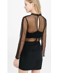 Lace And Mesh Blouse With Bandeau