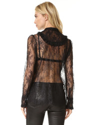 The Kooples Lace Frill Blouse