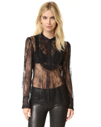 The Kooples Lace Frill Blouse