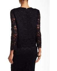Nicole Miller Long Sleeve Lace Blouse