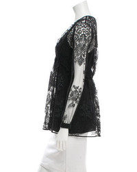 Burberry Prorsum Lace Long Sleeve Blouse W Tags