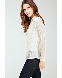 Forever 21 Embroidered Lace Blouse