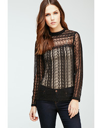 Forever 21 Embroidered Lace Blouse