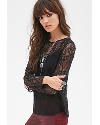 Forever 21 Floral Lace Blouse
