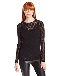 Only Hearts Club Only Hearts Stretch Lace Long Sleeve Boyfriend Pocket Tee Lined
