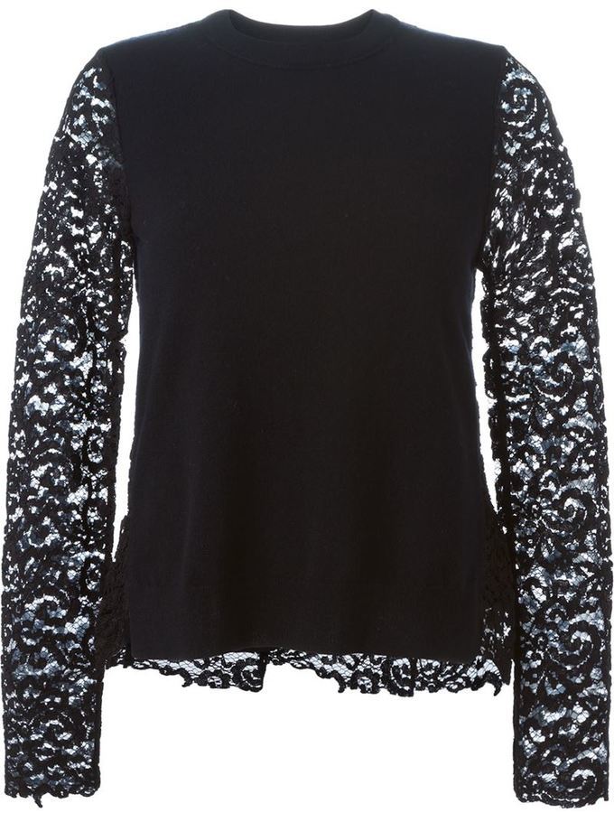 Tory Burch Lace Long Sleeves Top, $324  | Lookastic