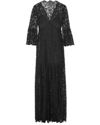Rachel Zoe Andoni Corded Lace Maxi Dress Black