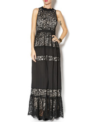 Gracia Black Lace Maxi Dress