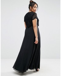 Asos Curve Curve Maxi Dress With Lace Crop Top