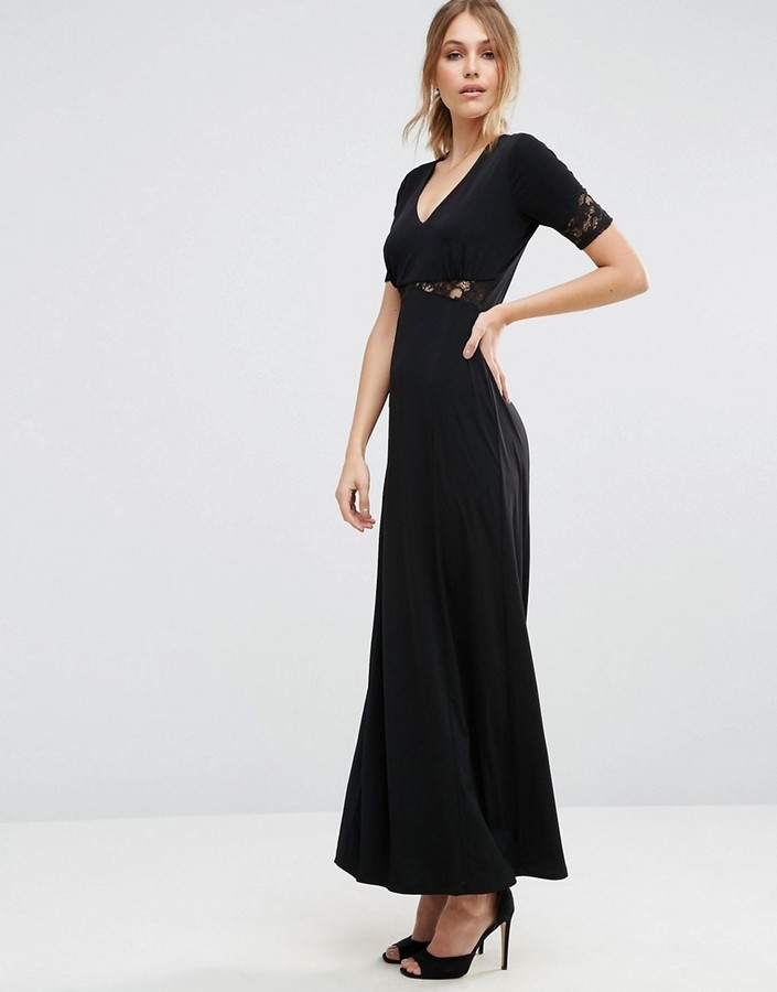 asos black tea dress