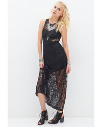 Forever 21 Open Back Lace Maxi Dress