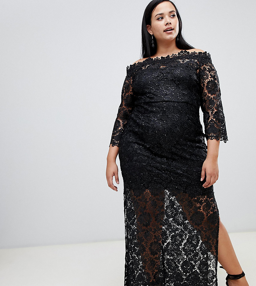 sequin lace maxi dress