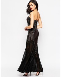 Forever Unique Velma Bandau Maxi Dresswith Textured Lace And Embellisht