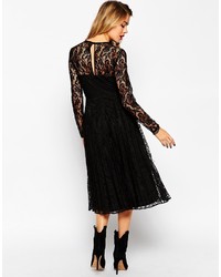 Asos Collection Lace Pleat Midi Dress