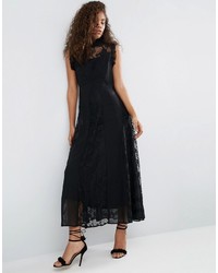 Asos Tall Asos Tall Lace Insert High Neck Midi Dress