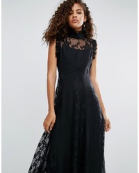 Asos Tall Asos Tall Lace Insert High Neck Midi Dress