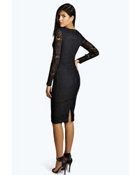 Boohoo Boutique India Crochet Lace Midi Dress