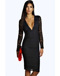 Boohoo Boutique India Crochet Lace Midi Dress