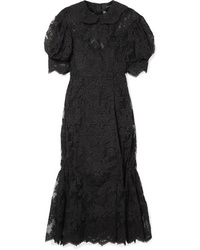 Simone Rocha Corded Lace And Tulle Midi Dress