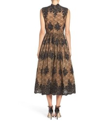Tracy Reese Embroidered Lace Midi Dress