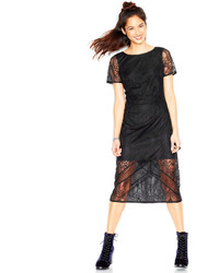 Made Fashion Week For Impulse Short Sleeve Lace Overlay Midi Dress