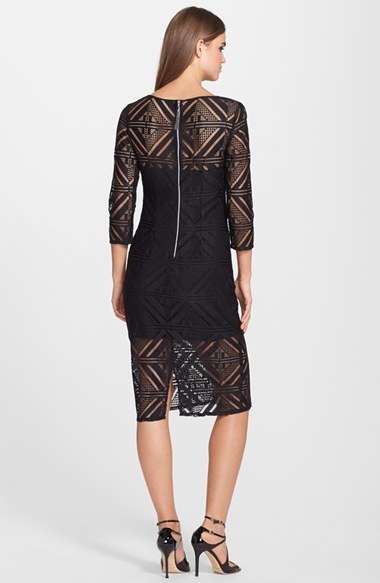 Adrianna Papell Hailey By Geo Lace Midi Sheath Dress 139