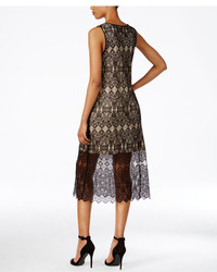 Kensie Lace Contrast Midi Dress
