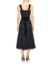 Dolce & Gabbana Lace Corset Detail Midi Dress