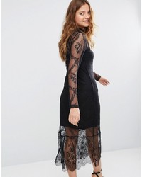 Vero Moda Lace Long Sleeve Midi Dress